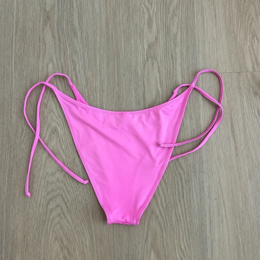 SKIMS Taffy Dipped Tie Bikini Bottom L